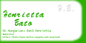 henrietta bato business card