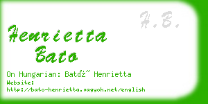 henrietta bato business card